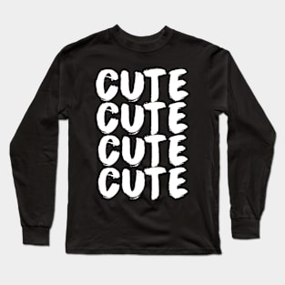 CUTE TYPO Long Sleeve T-Shirt